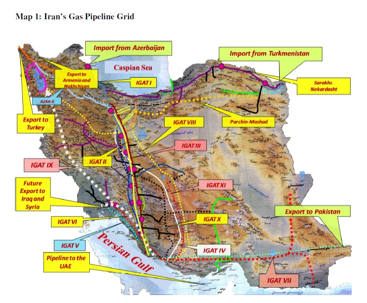 خطوط لوله گازی ایران