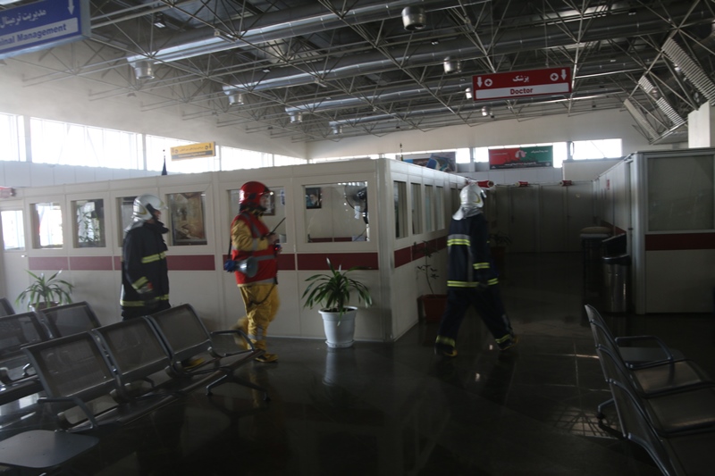 مانور تخلیه اضطراری فرودگاه 22