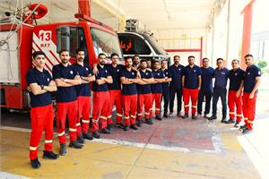 مراسم تجلیل از آتش نشانان سازمان منطقه ویژه پارس