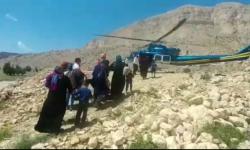 نجات جان ١٥ نفر از مردم محلی شهرستان کنگان از سیلاب روز کذشته توسط صنعت نفت