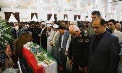 تشییع پیکر شهید مدافع امنیت، احمد عبدالله&zwnj;زاده در زادگاهش نخل تقی