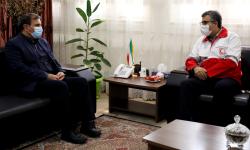 دیدار مدیر عامل جمعیت هلال احمر استان بوشهر و مدیر عامل سازمان منطقه ویژه پارس