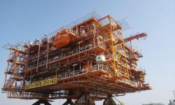 آخرین سکوی گازی فاز 14 پارس جنوبی نصب شد