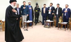 دیدار نخبگان و دانشجویان بسیجی مدال&zwnj;آور دانشگاه شریف با رهبر انقلاب