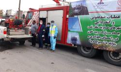 انجام عملیات ضدعفونی و گندزدایی بیدخون جهت مقابله با بیماری کرونا