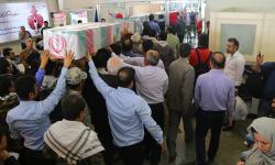 استقبال از 6 شهید گلگون کفن دفاع مقدس در فرودگاه خلیج فارس