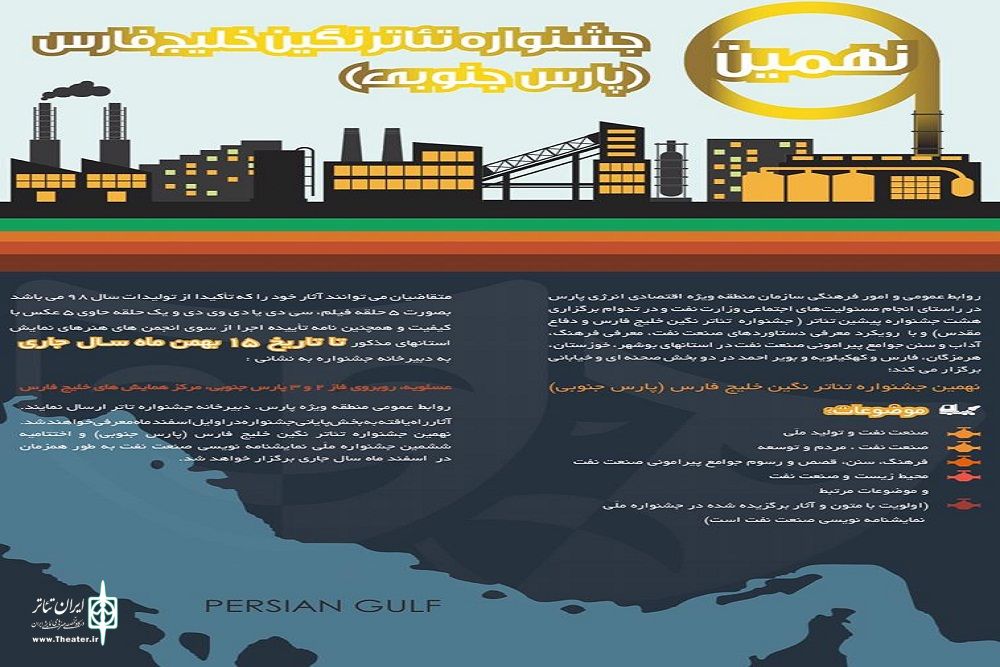 آثار راه یافته به بخش رقابتی نهمین جشنواره تاتر نگین خلیج فارس معرفی شدند