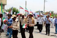 توزیع یک هزار پرچم جمهوری اسلامی در مراسم روز جهانی قدس در عسلویه