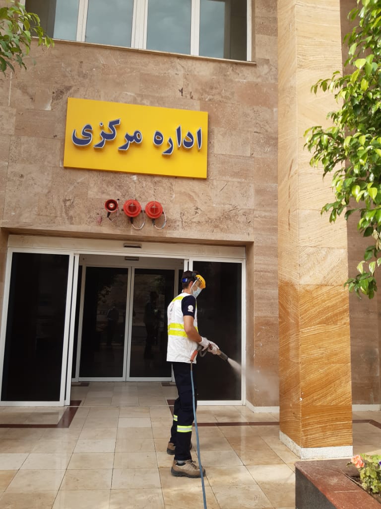 ضدعفونی و گندزدایی سه پالایشگاه پارس جنوبی توسط اچ اس یی سازمان منطقه ویژه پارس