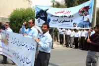 فریاد مرگ بر آمریکا و مرگ بر اسرائیل در عسلویه طنین انداز شد