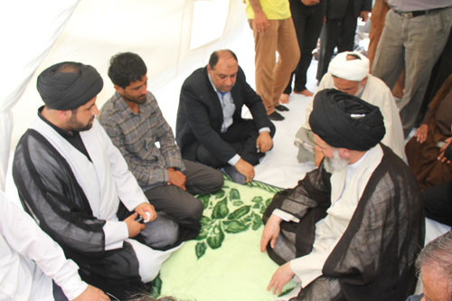 بازدید  <strong class='sis-keyword'>آیت الله حسینی بوشهری</strong> از روستای درویشی