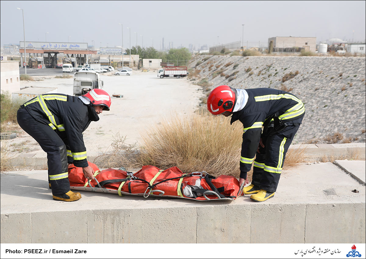 مانور نجات آتش نشانی منطقه 20