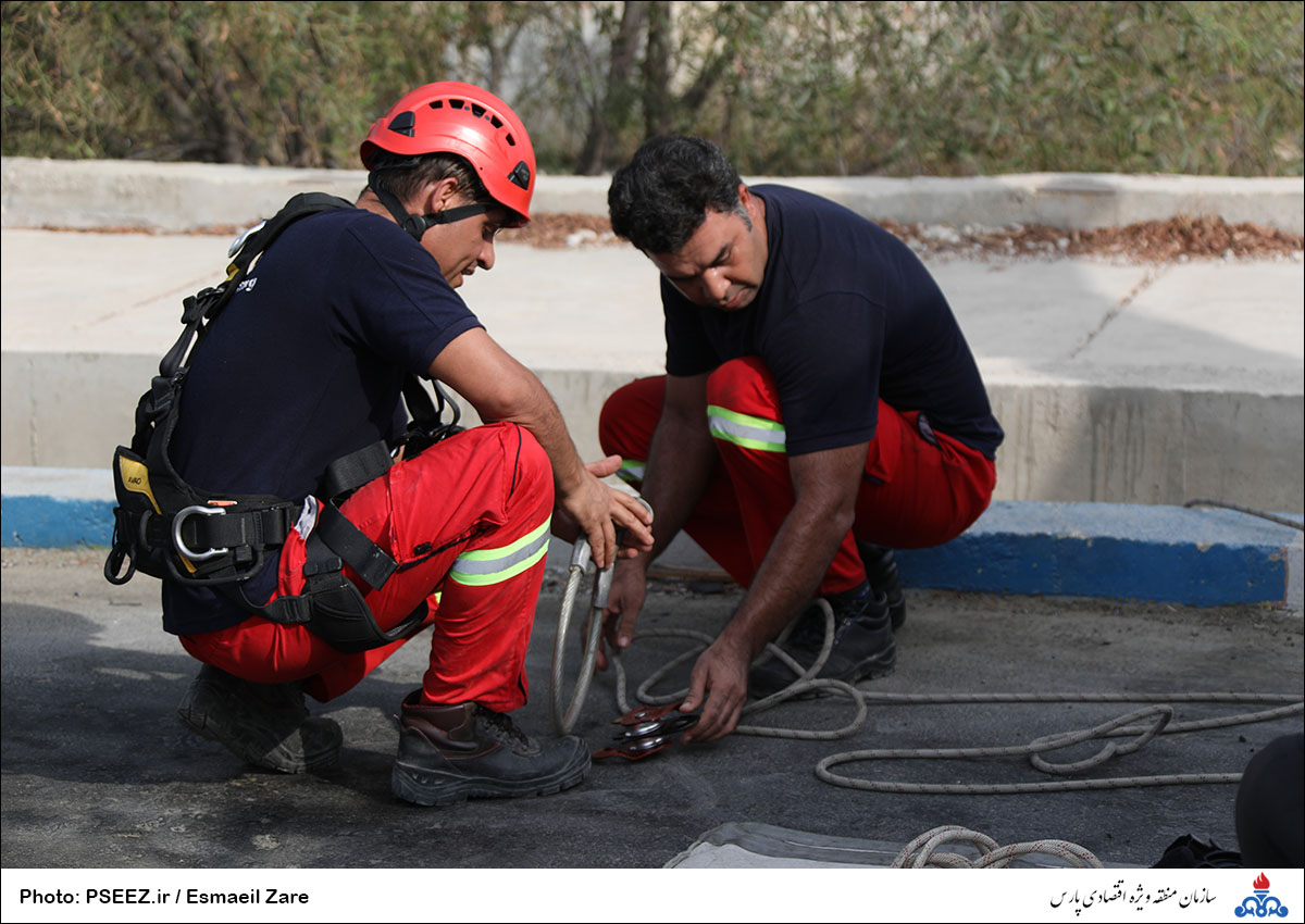 مانور نجات آتش نشانی منطقه 24